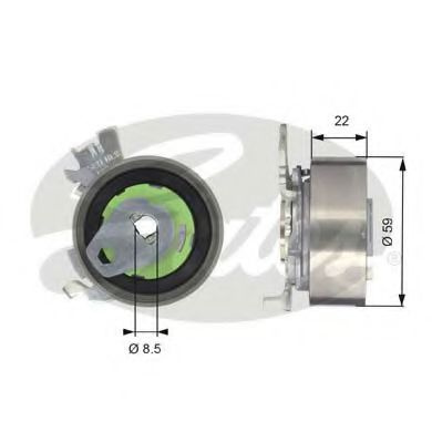 Rola intinzator curea distributie OPEL TIGRA TwinTop (2004 - 2016) GATES T43060
