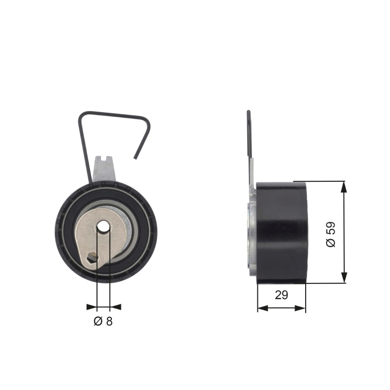 Rola intinzator curea distributie # Rover Streetwise 2004 2005 # T43141 # GATES