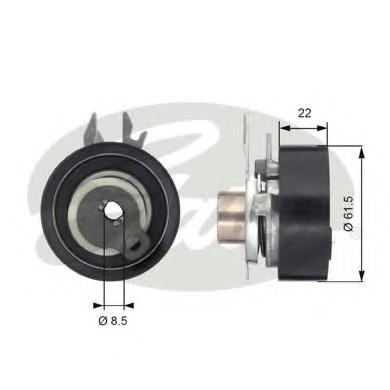 Rola intinzator,curea distributie SEAT CORDOBA limuzina (6K1, 6K2), VW POLO (6N1), SEAT IBIZA Mk II (6K1) - GATES T43061