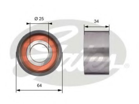 Rola intinzator curea distributie T41234 GATES pentru Fiat Ducato Renault Master Opel Arena Renault Trafic CitroEn Jumper CitroEn Relay Peugeot Boxer Iveco Daily Renault Mascott