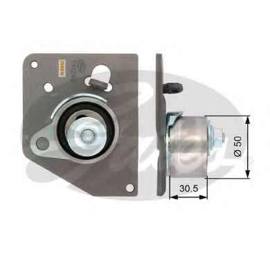 Rola intinzator curea distributie T41240 GATES pentru Opel Vivaro Renault Laguna Volvo S40 Volvo V40 Mitsubishi Carisma Mitsubishi Space Renault Trafic Renault Master Nissan Interstar Nissan Primastar Renault Espace