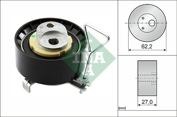 Rola intinzator.curea distributie Timing belt tension roll-pulley VOLVO S60 II S60 III S80 II S90 II V40 V60 I V60 II V70 VOLVO XC70 II (136), Turism, 04.2007 - INA 531 0928 10