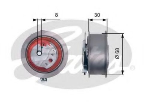 Rola intinzator,curea distributie VW GOLF VI Cabriolet (517) (2011 - 2016) GATES T43219 piesa NOUA