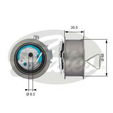 Rola intinzator,curea distributie VW SHARAN (7M8, 7M9, 7M6), FORD GALAXY (WGR), AUDI A3 (8L1) - GATES T43091