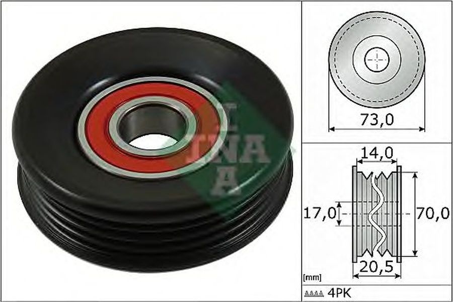 Rola Intinzator curea SUBARU IMPREZA combi GF INA 531085310