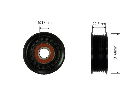 Rola intinzator,curea transmisie (10700 CAFFARO) CADILLAC,CHEVROLET