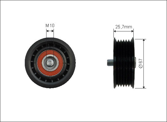 Rola intinzator,curea transmisie (500010 CAFFARO) AUDI,SKODA,VW