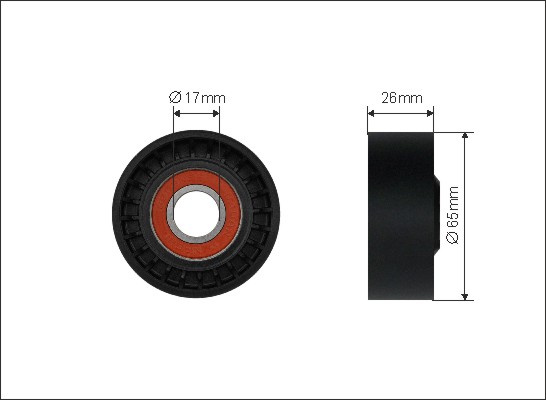 Rola intinzator,curea transmisie (500184 CAFFARO) MERCEDES-BENZ,NISSAN,RENAULT