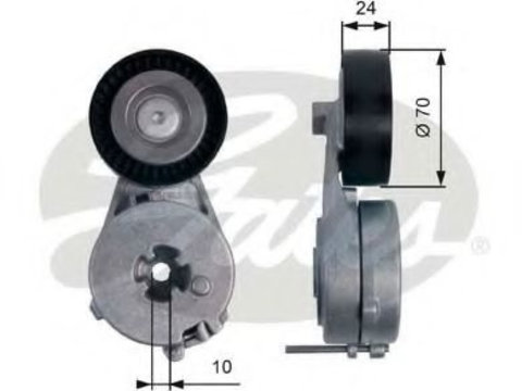 Rola intinzator,curea transmisie AUDI A4 Avant (8K5, B8) (2007 - 2015) GATES T39122 piesa NOUA