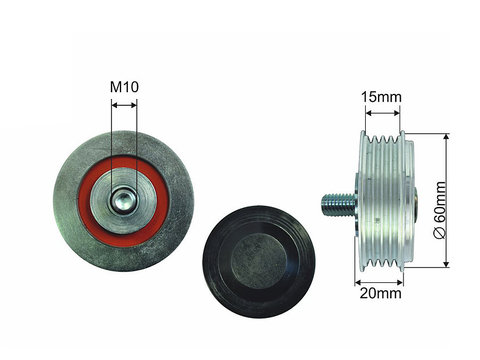 ROLA INTINZATOR CUREA TRANSMISIE, AUDI A4 B5, A4 B6, A6 C4, A6 C5, CABRIOLET B3; SKODA SUPERB I; VW PASSAT B5, PASSAT B5.5 1.6-2.0 d 06.94-03.08