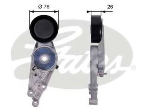 Rola intinzator,curea transmisie AUDI A4 limuzina (8D2, B5), AUDI A6 limuzina (4A, C4), AUDI CABRIOLET (8G7, B4) - GATES T38151