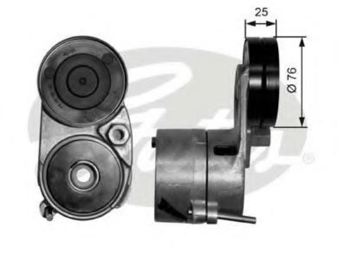 Rola intinzator,curea transmisie AUDI A4 limuzina (8D2, B5), AUDI A6 limuzina (4A, C4), AUDI A8 limuzina (4D2, 4D8) - GATES T38193