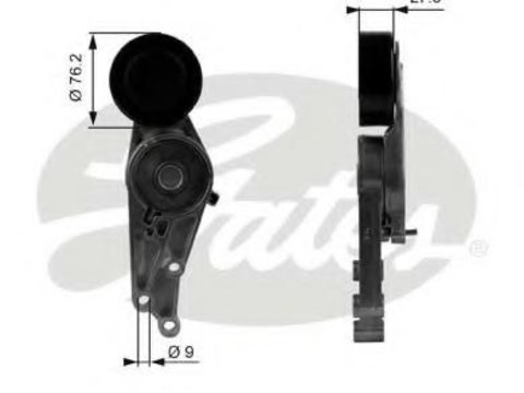 Rola intinzator,curea transmisie AUDI A4 limuzina (8D2, B5), AUDI A6 limuzina (4B2, C5), AUDI A6 Avant (4B5, C5) - GATES T38207