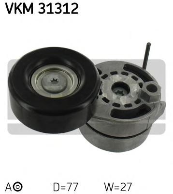 Rola intinzator,curea transmisie AUDI A4 Cabriolet (8H7, B6, 8HE, B7), AUDI A8 limuzina (4E_), AUDI A6 limuzina (4F2, C6) - SKF VKM 31312