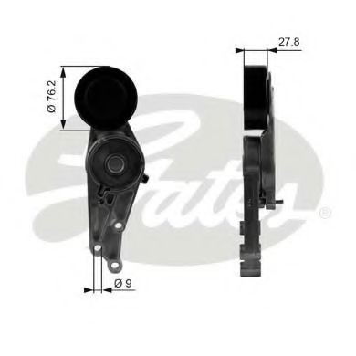 Rola intinzator,curea transmisie AUDI A6 (4F2, C6) (2004 - 2011) GATES T38207