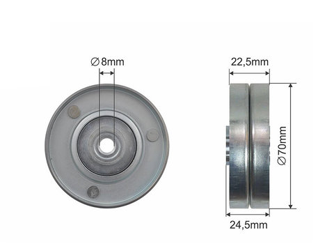 ROLA INTINZATOR CUREA TRANSMISIE, BMW 3 (E46), 5 (E39), 7 (E38), X5 (E53); LAND ROVER RANGE ROVER III; MG MG ZT, MG ZT- T; OPEL OMEGA B; ROVER 75, 75 I 2.0 d/2.5D/3.0 d 02.98-08.12