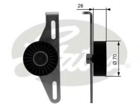 Rola intinzator,curea transmisie DACIA LOGAN Pick-up (US) (2008 - 2016) GATES T38484 piesa NOUA