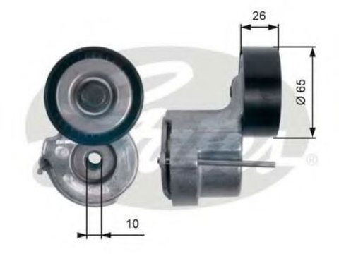 Rola intinzator,curea transmisie FIAT 500X (334) (2014 - 2016) GATES T39174 piesa NOUA