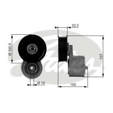 Rola intinzator,curea transmisie LAND ROVER RANGE ROVER Mk II (LP), LAND ROVER DISCOVERY Mk II (LJ, LT), LAND ROVER DISCOVERY (LJ, LG) - GATES T382