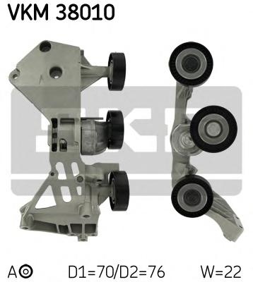 Rola intinzator,curea transmisie MERCEDES-BENZ A-CLASS (W168), MERCEDES-BENZ VANEO (414) - SKF VKM 38010