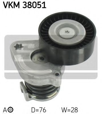 Rola intinzator,curea transmisie MERCEDES-BENZ C-CLASS T-Model (S203) (2001 - 2007) SKF VKM 38051