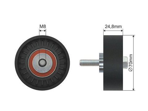 ROLA INTINZATOR CUREA TRANSMISIE, MERCEDES C (CL203), C T-MODEL (S202), C T-MODEL (S203), C (W202), C (W203), CLK (A208), CLK (C208), E T-MODEL (S210), E (W210), SLK (R170) 2.0/2.3 10.95-04.04