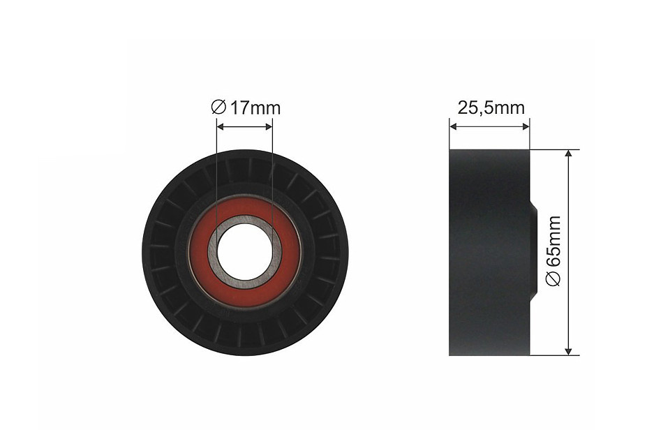 ROLA INTINZATOR CUREA TRANSMISIE, MERCEDES SPRINTER 3,5-T (906), SPRINTER 3-T (906), SPRINTER 4,6-T (906), SPRINTER 5-T (906), VIANO (W639), VITO / MIXTO (W639), VITO (W639) 2.0 d/2.1D/2.2D 06.06-