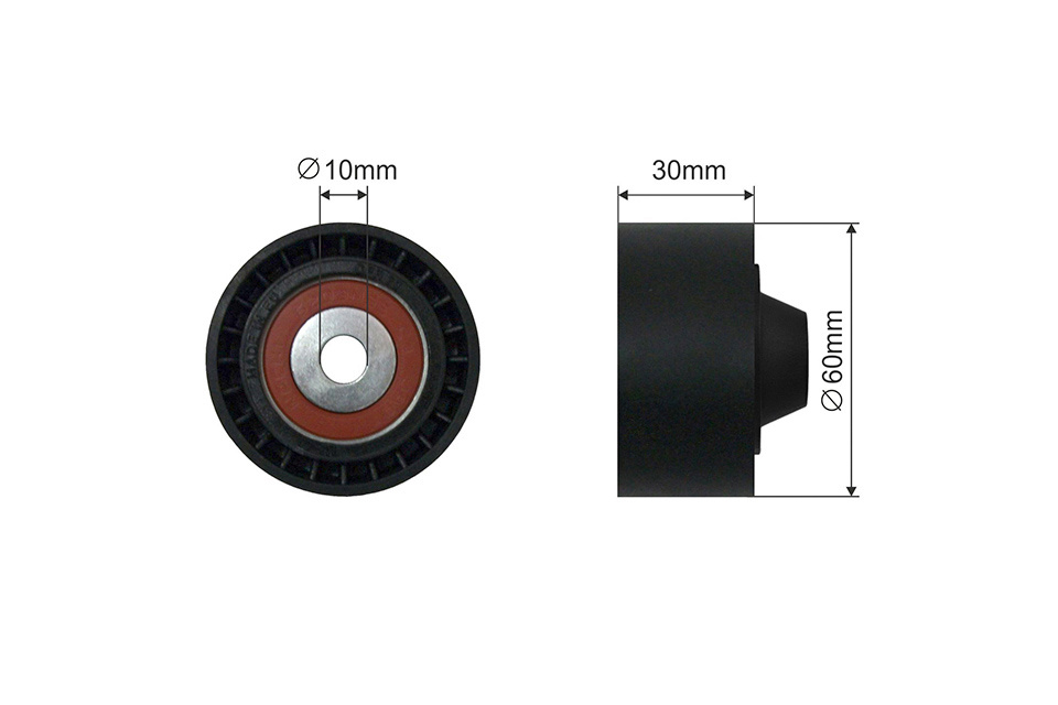 ROLA INTINZATOR CUREA TRANSMISIE, NISSAN NV400, PRIMASTAR, QASHQAI I,RENAULT ESPACE IV, FLUENCE, GRAND SCENIC II, GRAND SCENIC III, GRAND SCENIC IV, KOLEOS I, LAGUNA, LAGUNA II 1.6 d-3.0 d 03.01-