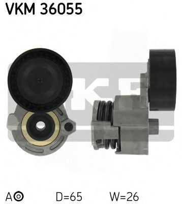 Rola intinzator,curea transmisie NISSAN QASHQAI / QASHQAI +2 (J10, JJ10) (2007 - 2016) SKF VKM 36055