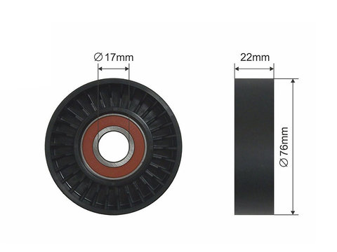 ROLA INTINZATOR CUREA TRANSMISIE, OPEL ASTRA G 1.6,1.8 1998-,ASTRA H 1.8 2004-,VECTRA C 1.6 2004-,1.8 2002-,SAAB 9-3 1.8 2004-