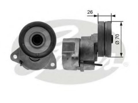 Rola intinzator,curea transmisie OPEL COMBO (71_), OPEL VITA B (73_, 78_, 79_), OPEL OMEGA B combi (21_, 22_, 23_) - GATES T38154