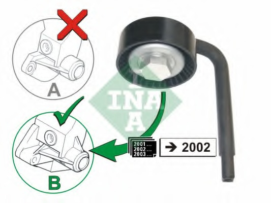 Rola intinzator curea transmisie # Opel Omega 2001 2002 2003 # 531 0790 10 # INA