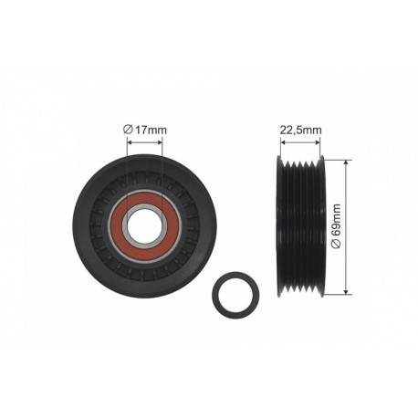 Rola intinzator CUREA TRANSMISIE pentru OPEL SIGNUM 3.0CDTI 2003-,VECTRA C 3.0CDTI 2003-,SAAB 9-5 3.0TID 2001- 5636437