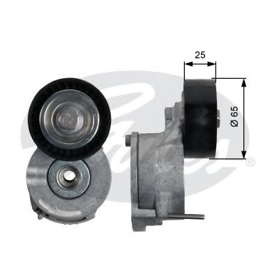 Rola intinzator,curea transmisie PEUGEOT 407 SW (6E_) (2004 - 2016) GATES T39186
