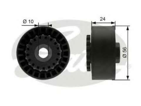 Rola intinzator,curea transmisie RENAULT SYMBOL II (LU1/2) (2008 - 2013) GATES T39056 piesa NOUA