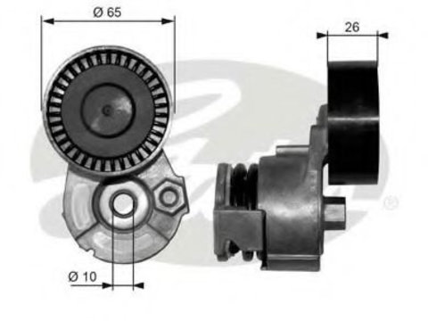 Rola intinzator curea transmisie RENAULT WIND (E4M_) (2010 - 2016) GATES T39009