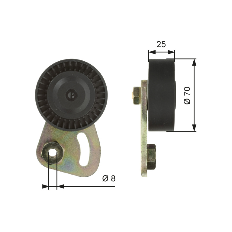 Rola intinzator curea transmisie # Rover 75 1999 2000 2001 2002 2003 2004 2005 # T39019 # GATES