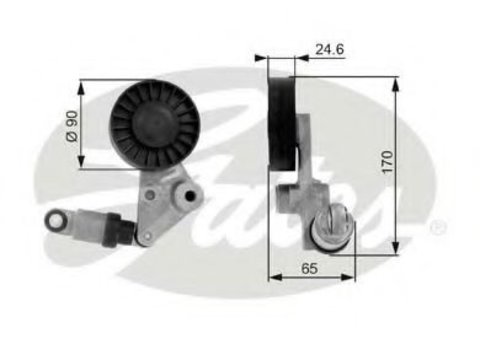 Rola intinzator,curea transmisie SAAB 9-3 (YS3D) (1998 - 2003) GATES T38239 piesa NOUA