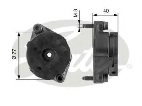 Rola intinzator,curea transmisie SEAT ALHAMBRA (7V8, 7V9) (1996 - 2010) GATES T38345 piesa NOUA