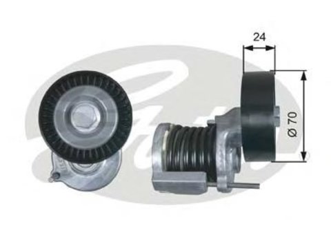 Rola intinzator,curea transmisie SKODA FABIA (6Y2), SKODA FABIA Combi (6Y5), AUDI A4 (8E2, B6) - GATES T38427