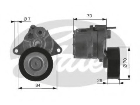 Rola intinzator curea transmisie T38415 GATES pentru Mercedes-benz C-class Mercedes-benz E-class Mercedes-benz V-class Mercedes-benz Vito Mercedes-benz M-class Mercedes-benz S-class Mercedes-benz Sprinter Mercedes-benz G-class Mercedes-benz Clk