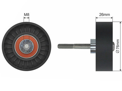 ROLA INTINZATOR CUREA TRANSMISIE, VOLVO 850, S70, S80 I, V70 I 2.5D 08.95-07.06