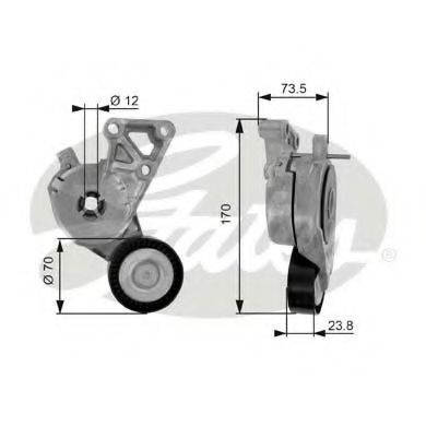 Rola intinzator,curea transmisie VW CADDY III Caro