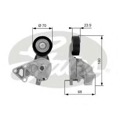 Rola intinzator,curea transmisie VW SHARAN (7M8, 7M9, 7M6), FORD GALAXY (WGR), AUDI A3 (8L1) - GATES T38307