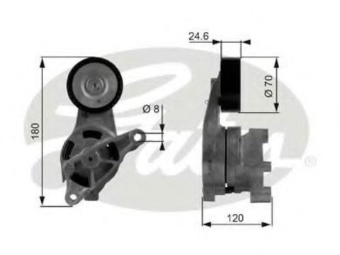 Rola intinzator,curea transmisie VW TOURAN (1T1, 1T2) (2003 - 2010) GATES T38438 piesa NOUA