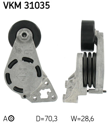 Rola V-nervuri curea tensionare SKF VAG-1.2TDI/1.4TDI 07.99 Audi A2 / Seat Cordoba Ibiza / Skoda Fabia Roomster / VW Lupo Polo FOX VKM 31035