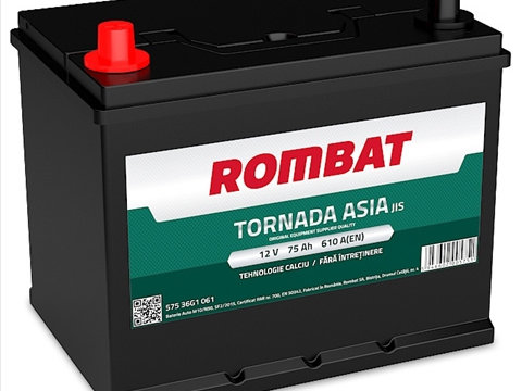 Rombat tornada asia baterie 75ah 610a