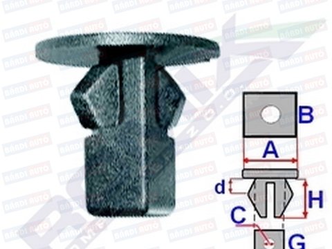 ROMIX Elemente de fixare CITROEN C1 / MITSUBISHI LANCER / PEUGEOT 107