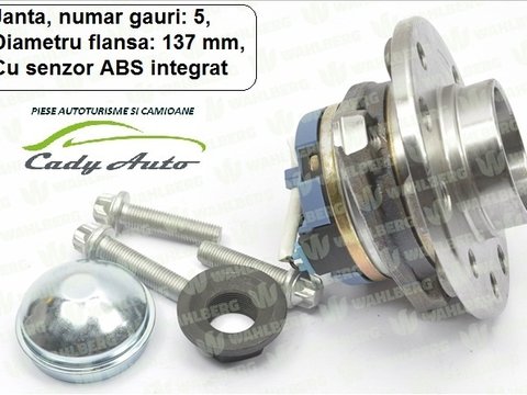 Rulment + butuc cu ABS Astra G, Zafira A --Wahlberg-- cod OEM :13123488 1603211 90538941
