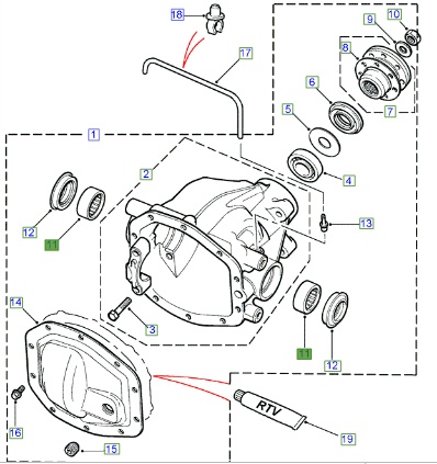 Rulment lateral grup spate Land Rover Fr